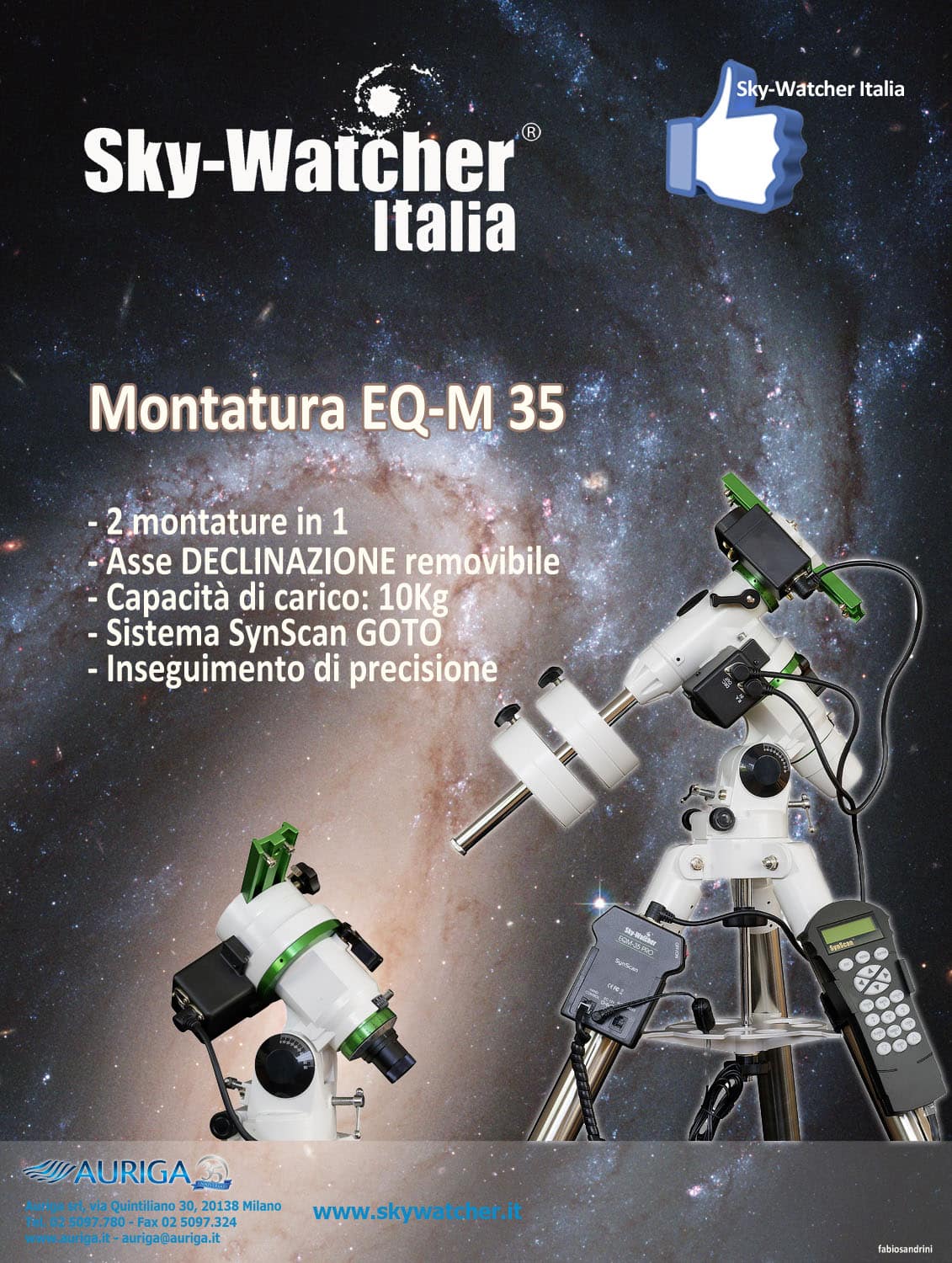Al momento stai visualizzando Sky-Watcher EQM 35