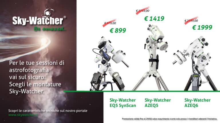 Scopri di più sull'articolo Promozione 2024 Montature Sky-Watcher per Astrofotografia