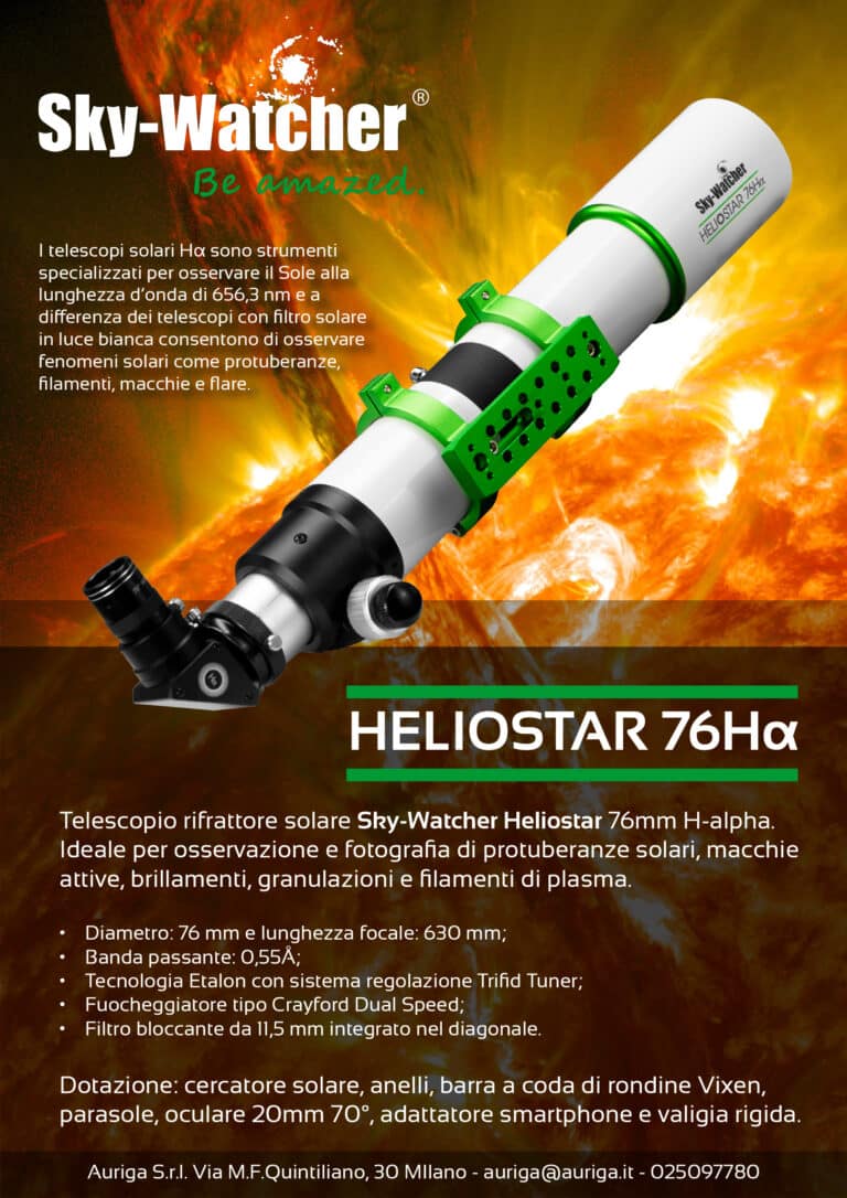 Scopri di più sull'articolo Telescopio solare Sky-Watcher Heliostar 76 H-alpha